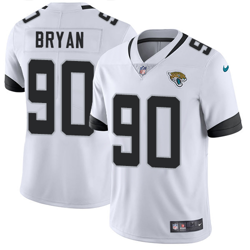 Nike Jacksonville Jaguars 90 Taven Bryan White Men Stitched NFL Vapor Untouchable Limited Jersey